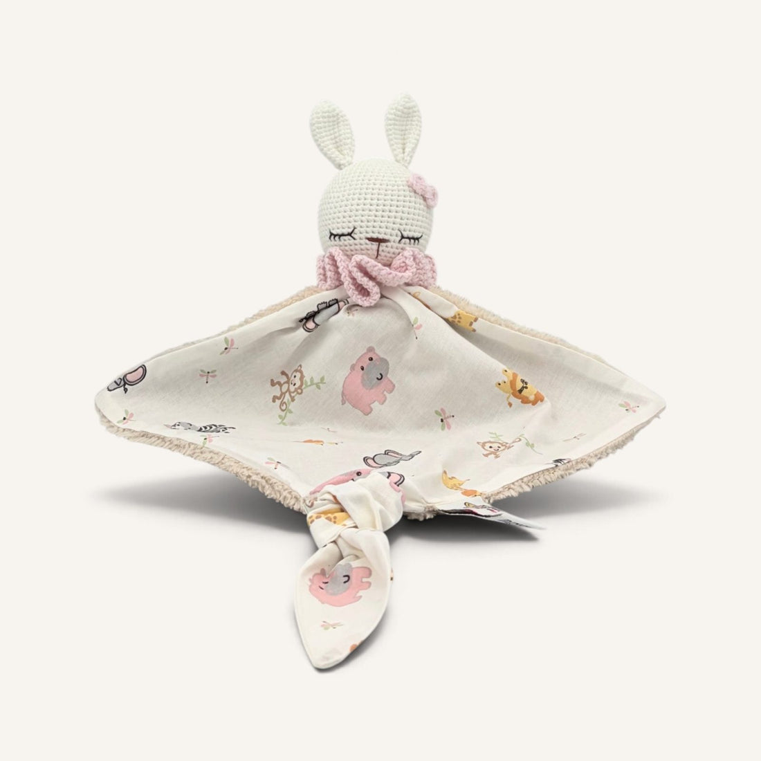 Buni blanc col rose sans bras, vue de face