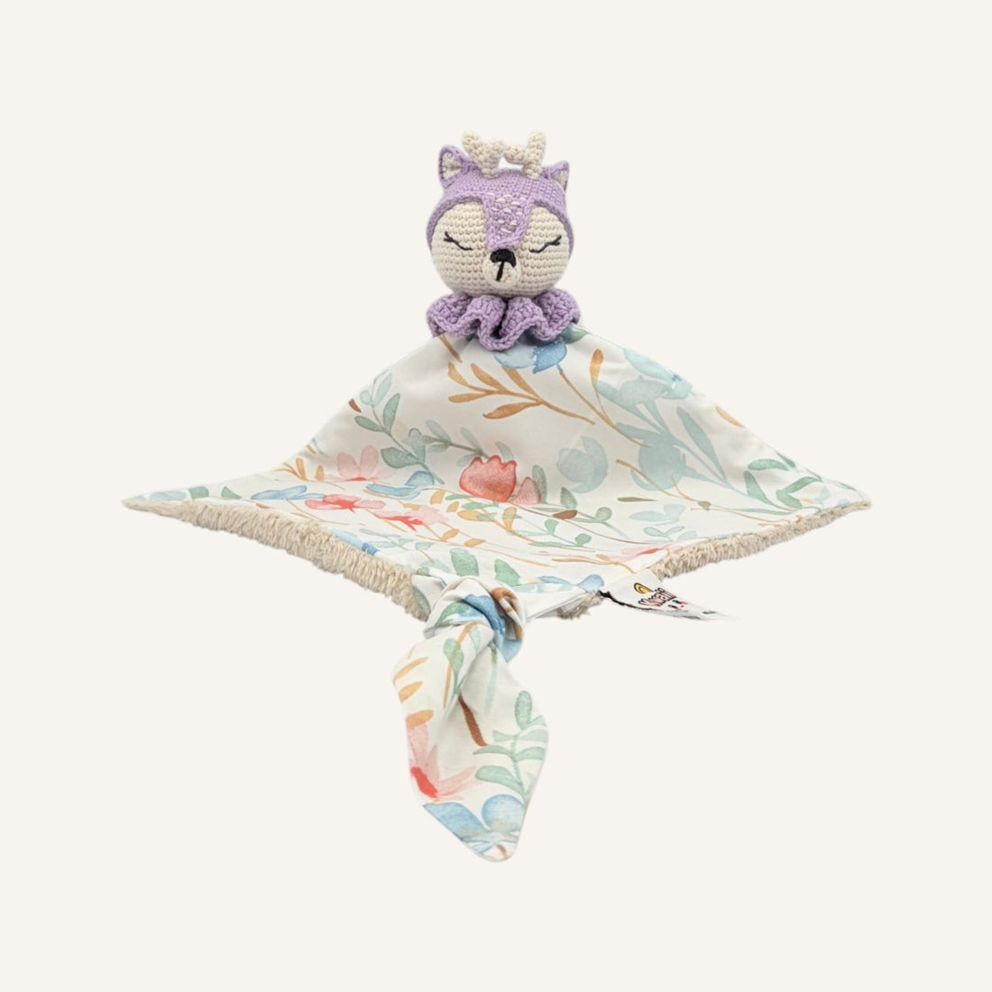 Doudou Kwaii Lambi lilas sans bras, vue de face