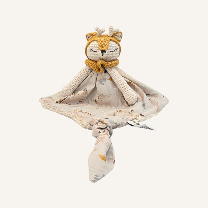 Doudou Kwaii Lambi moutarde avec bras, vue de face