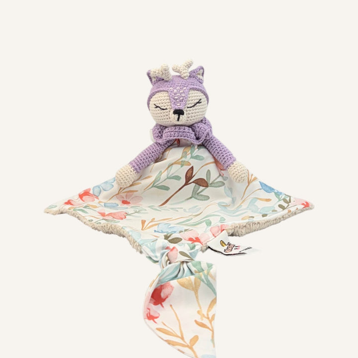 Doudou Kwaii Lambi lilas avec bras, vue de face