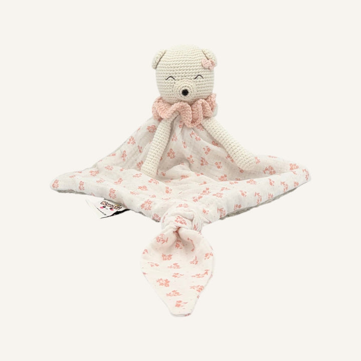 Ted crème col rose petites fleurs avec bras, vue de face
