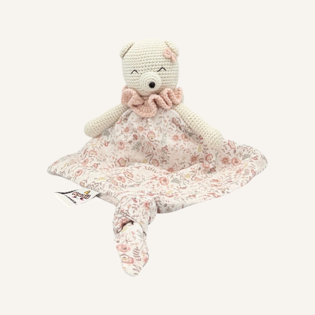 Ted crème col rose roses avec bras, vue de face