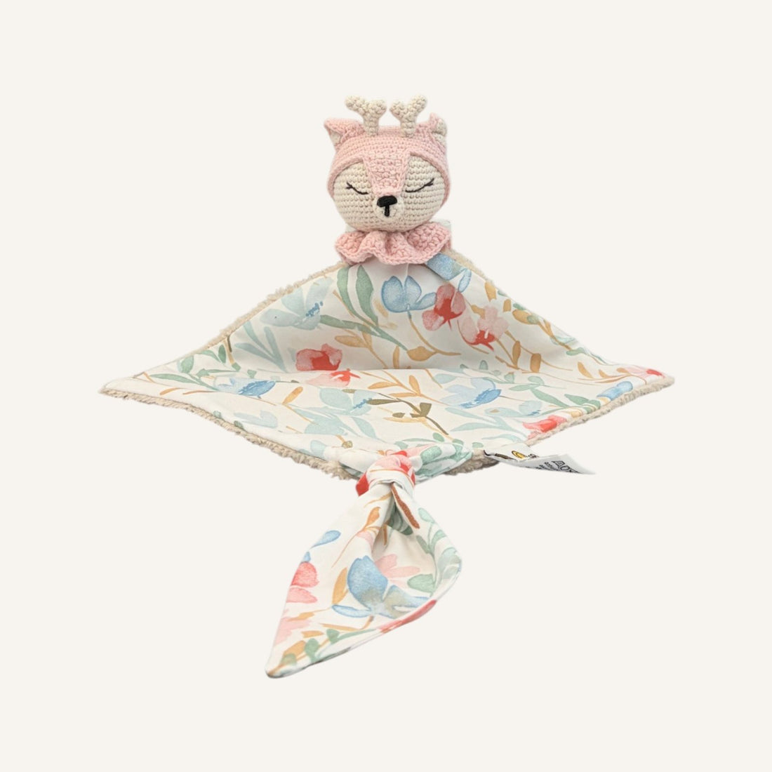 Doudou Kwaii Lambi rose sans bras, vue de face