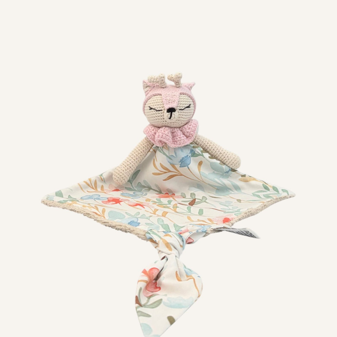 Doudou Kwaii Lambi rose avec bras, vue de face