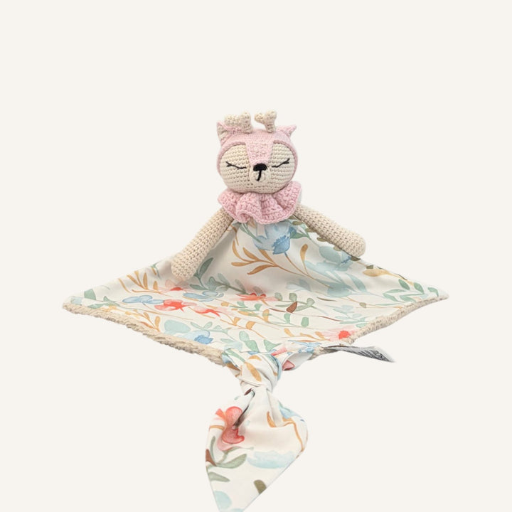 Doudou Kwaii Lambi rose avec bras, vue de face