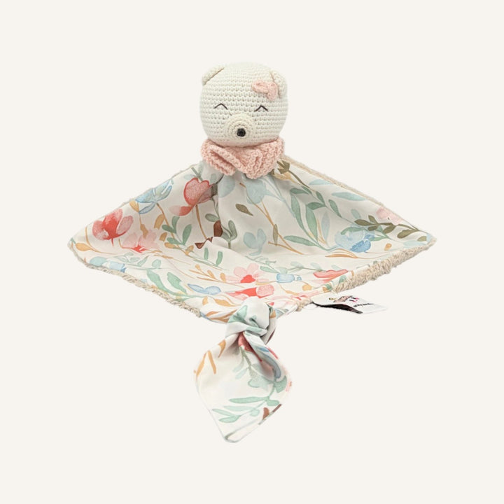 Ted crème col rose fleuri sans bras, vue de face