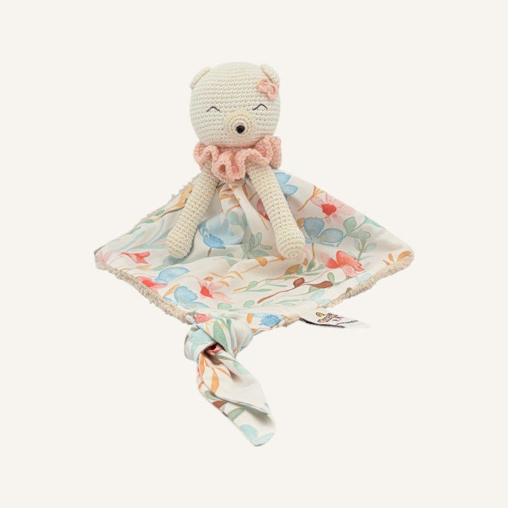 Ted crème col rose fleuri avec bras, vue de face