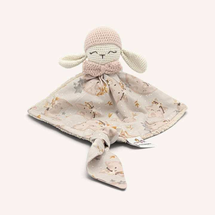 Wooly bonnet rose nœud sans bras, vue de face
